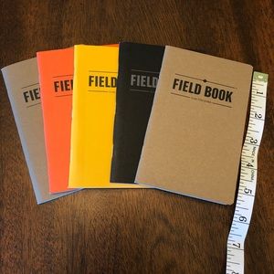 Set of five pocket-size field notebooks